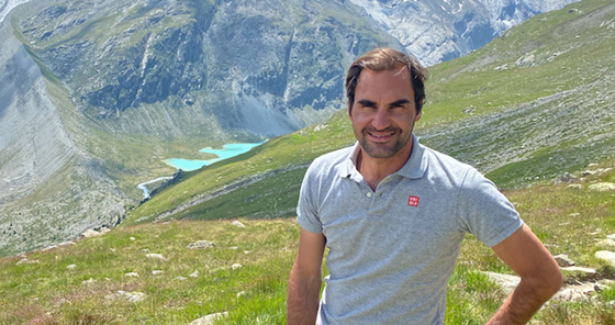 Roger Federer con Svizzera Turismo.