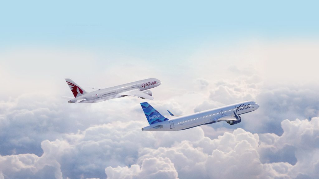 Qatar Airways e JetBlue in partnership di fedeltà