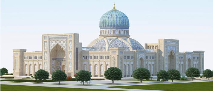 Mosaici Italiani rivestono il centro per la Civiltà Islamica in Uzbekistan