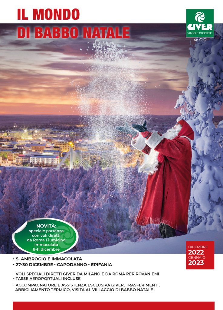 Giver Viaggi e Crociere lancia il nuovo catalogo Il Mondo di Babbo Natale 2022-23