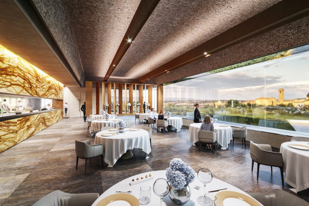 Dedicata alla luce del paesaggio toscano la nuova sede del ristorante Arnolfo tempio dell’alta cucina
