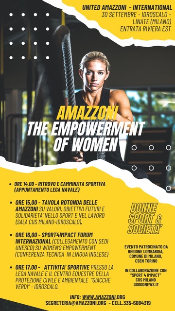 Le Amazzoni: Empowerment of Women a Milano donne attive per parlare di valori sociali, sport e salute