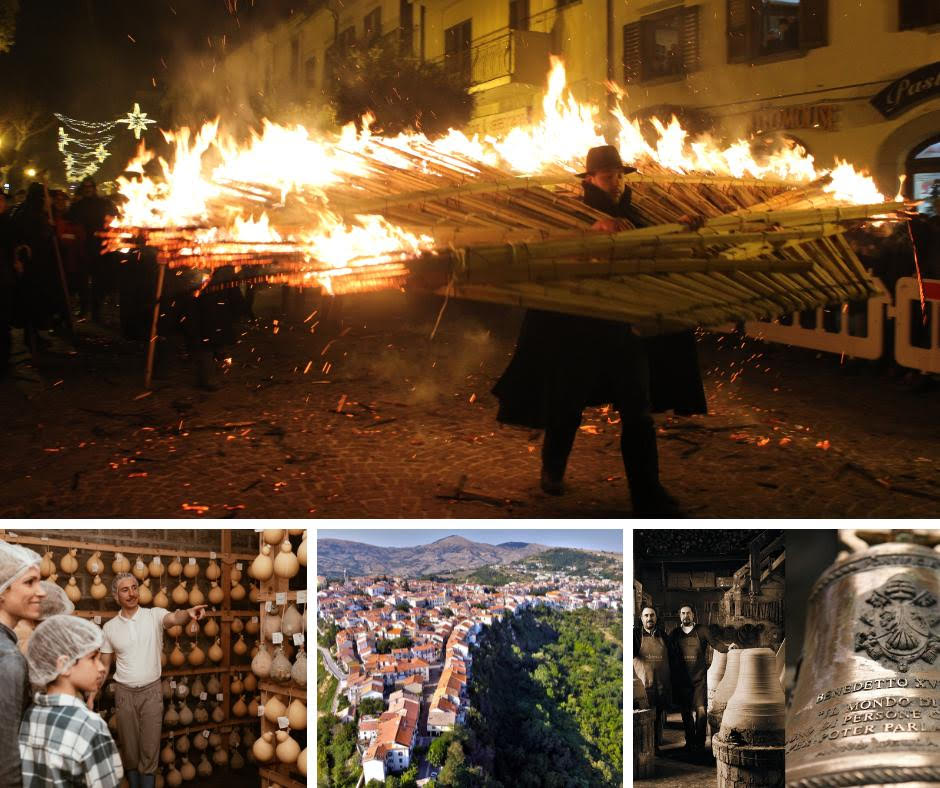 In Abruzzo per  la ‘Ndocciata 2023, il rito del fuoco più grande del mondo