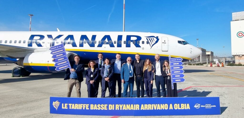 Ryanair sempre più impegnata nelle rotte da e per la Sardegna con l’operativo record dell’estate ’24