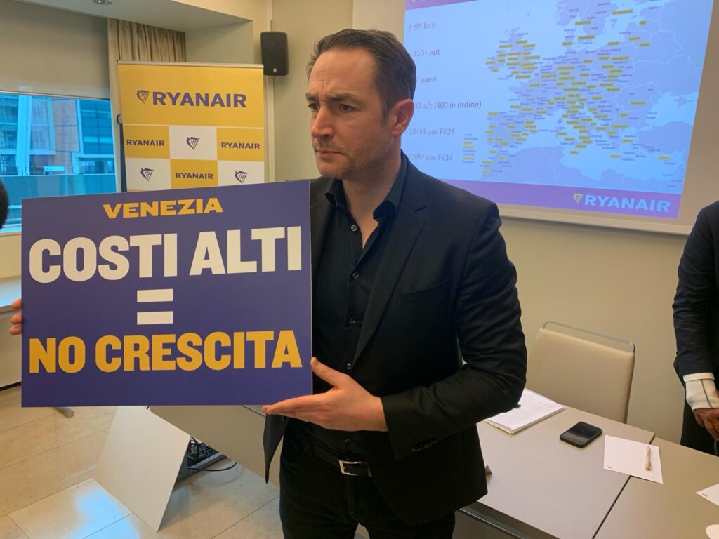 Ryanair lancia un operativo record per il Veneto e chiede al Sindaco di Venezia di fermare l’aumento delle tasse