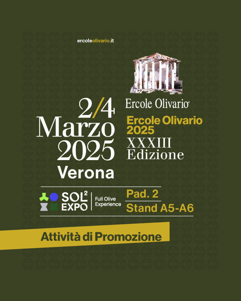 Concorso Nazionale Ercole Olivario 2025 i nuovi appuntamenti di promozione per le eccellenze olearie e olivicole italiane