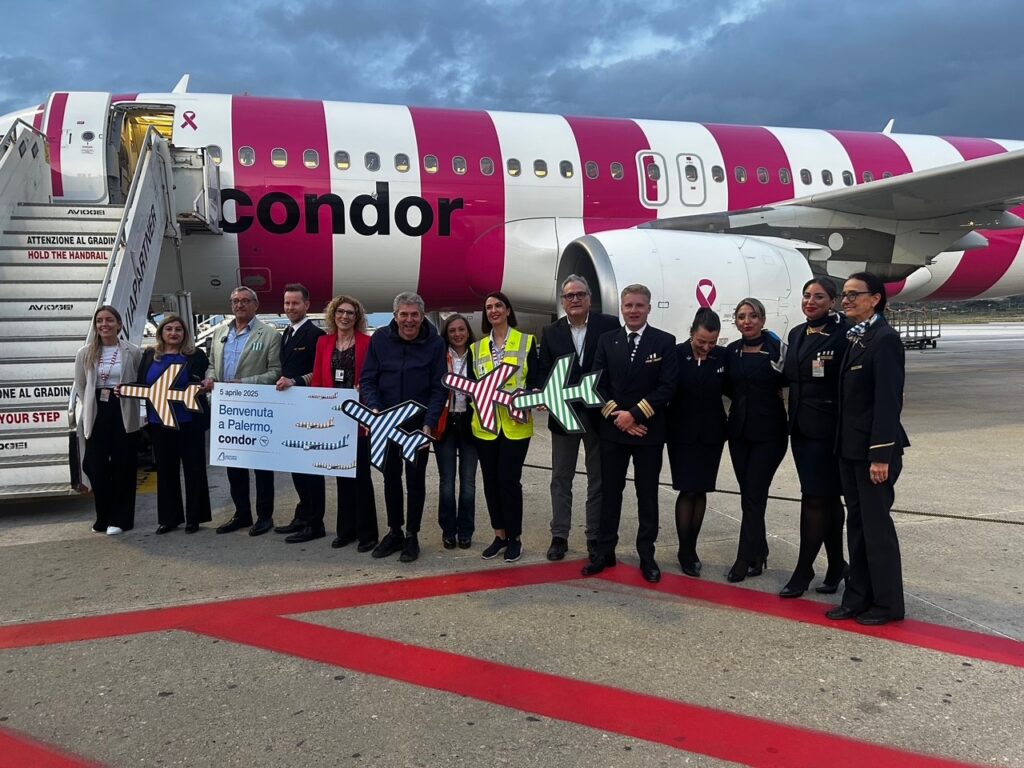Condor Airlines apre la nuova rotta Palermo-Roma Fiumicino-Francoforte