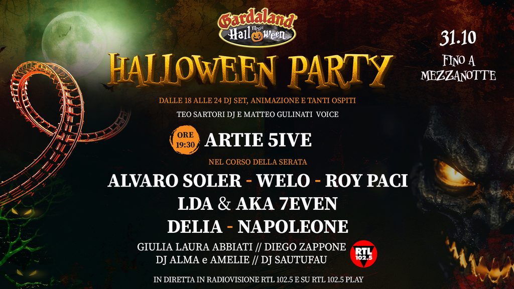 Nove artisti protagonisti dell’Halloween Party di Gardaland, una notte di musica, divertimento e intrattenimento