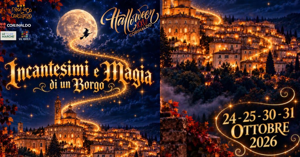 Corinaldo dove Halloween è festa e spettacolo: taverne, strade e piazze tra incantesimi, magia e musica per “bambini” di tutte le età