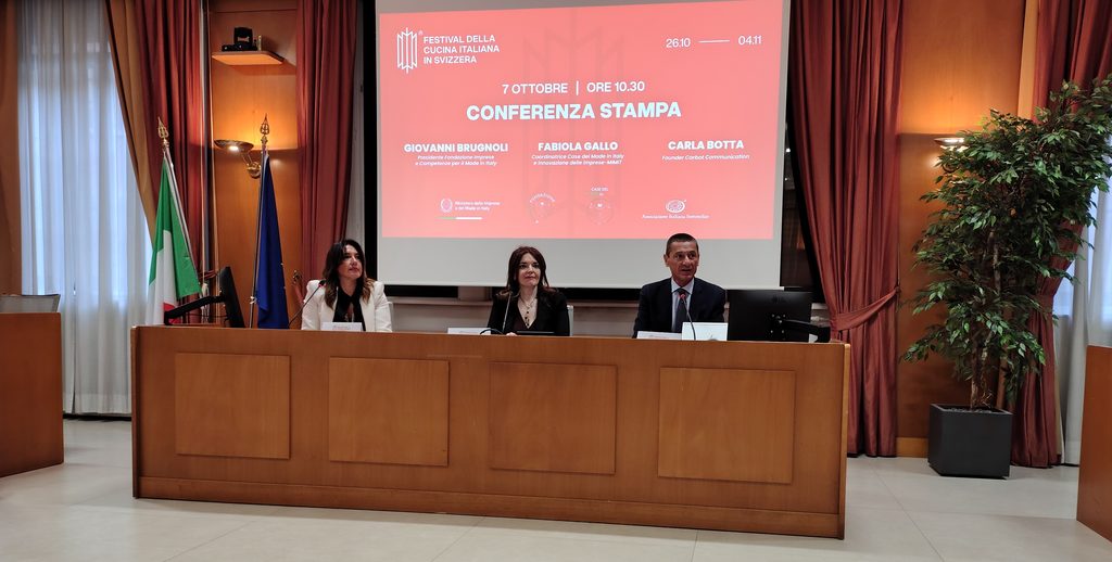 Il Festival della Cucina Italiana in Svizzera presentato alla Casa del Made in Italy del MIMIT di Milano
